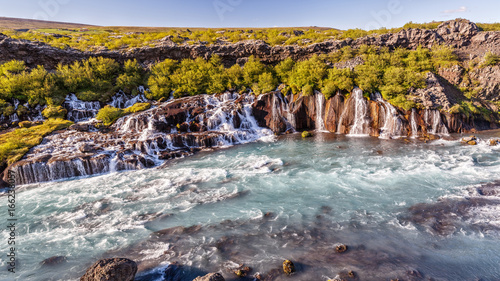 Hraunfossar waterfall in Iceland