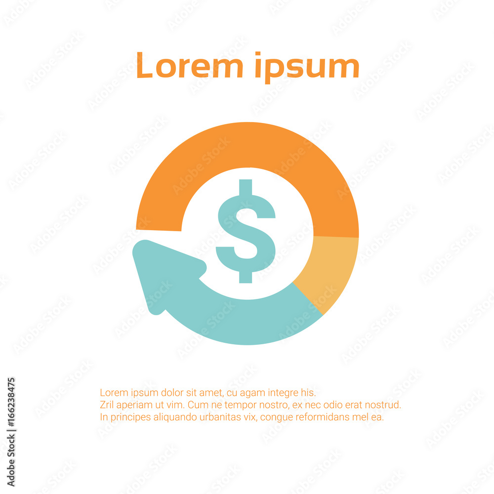 Dollar Arrow Payment Business Infographics With Copy Space Banner Flat Vector Illustration Dollar Arrow Payment Business Infographics With Copy Space Banner Flat Vector Illustration