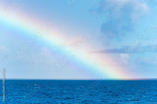 Rainbow over the Caribbean Sea in Martinique
