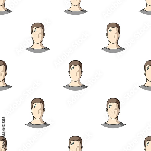 A sweaty man.The man is sweating from diabetes.Diabetes single icon in cartoon style vector symbol stock illustration.