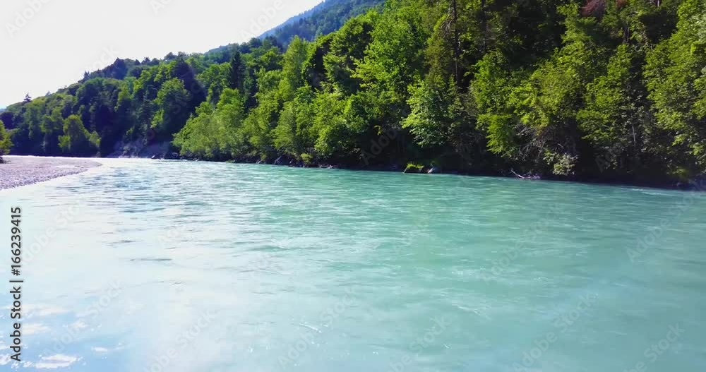 amazing aerial view shot with a drone on a beautiful river in Switzerland amazing aerial view shot with a drone on a beautiful river in Switzerland