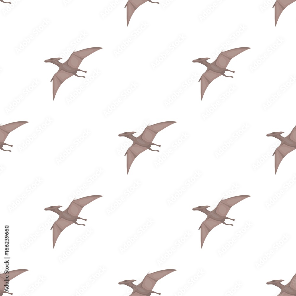 Dinosaur Pterodactyloidea icon in outline style isolated on white  background. Dinosaurs and prehistoric symbol stock vector illustration.  Stock Vector