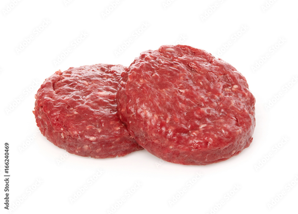 Raw burger meat Raw burger meat