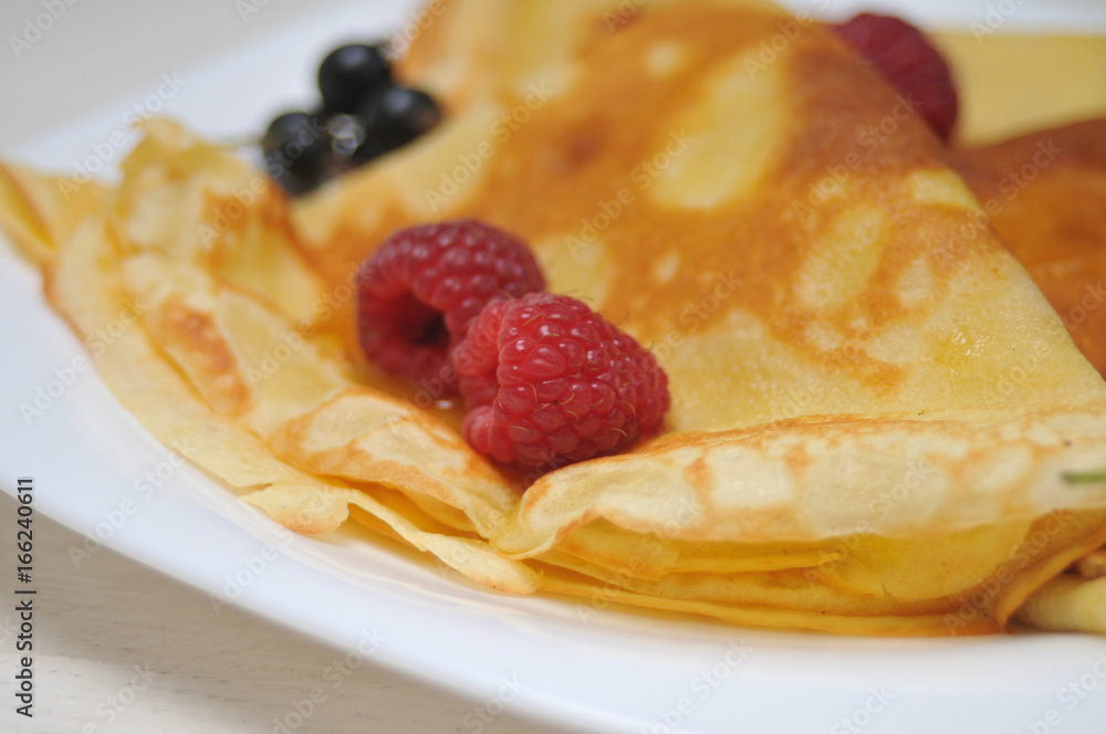 Pancakes with fresh berries Pancakes with fresh berries