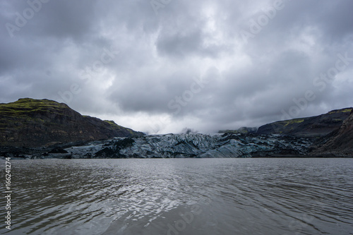 Iceland - Ice massive at fjallsarlon glacier lagoon from water