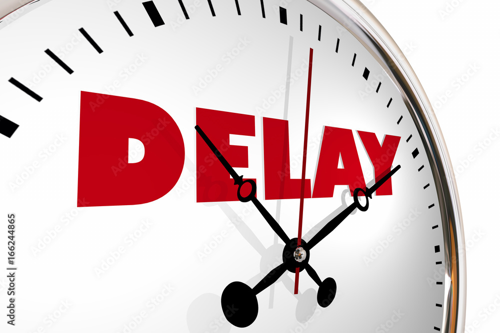 Delay Running Late Behind Schedule Clock Hands Ticking 3d Illustration Delay Running Late Behind Schedule Clock Hands Ticking 3d Illustration