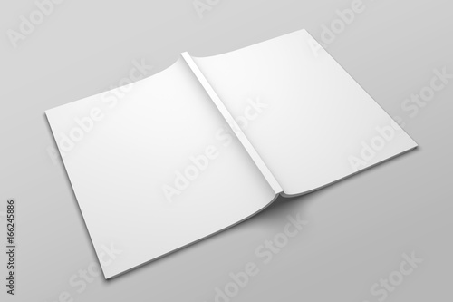 US Letter magazine or brochure 3D illustration mockup No. 6