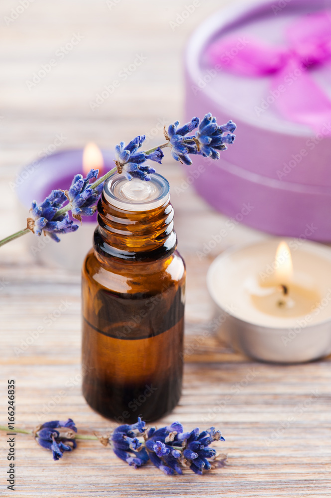 SPA composition with essential oil, lavender flowers