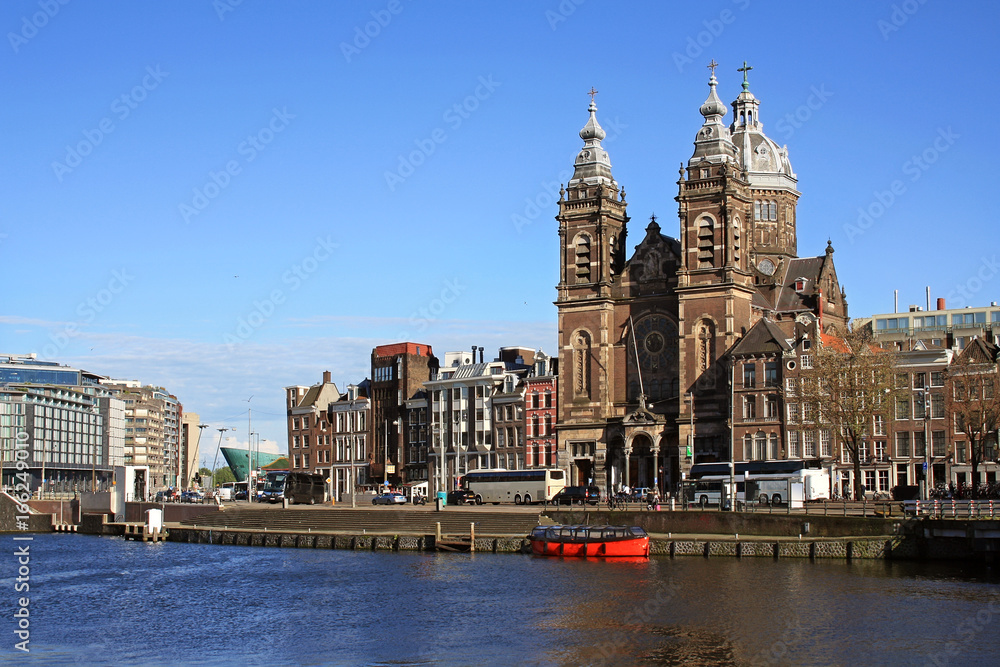 View at Basilica of St. Nicholas in Amsterdam