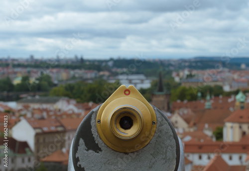 View on a Prague from point of a city telescope.