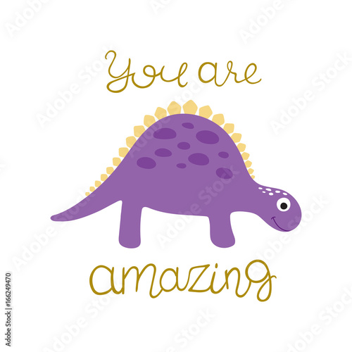 Cute dino illustration