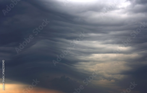 Fototapeta Naklejka Na Ścianę i Meble -  unusual dark gray stratus clouds