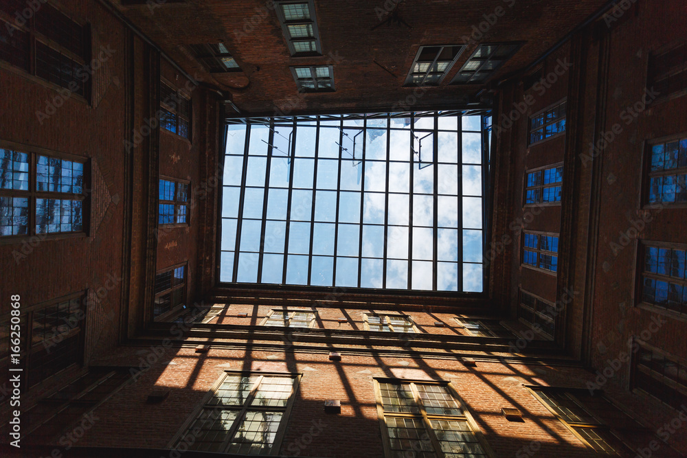 Fototapeta premium The roof of the old building inside