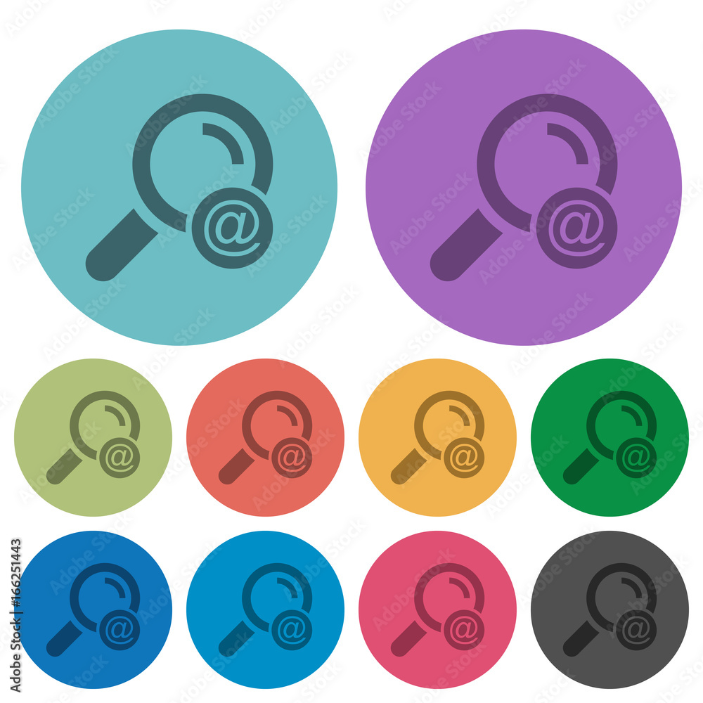 Search email address color darker flat icons Search email address color darker flat icons