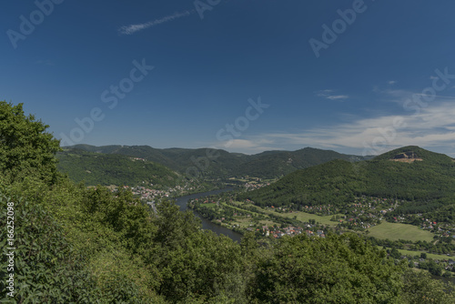 Valley of river Labe in north Bohemia