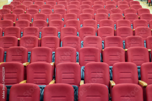 empty red cinema or theatre seats
