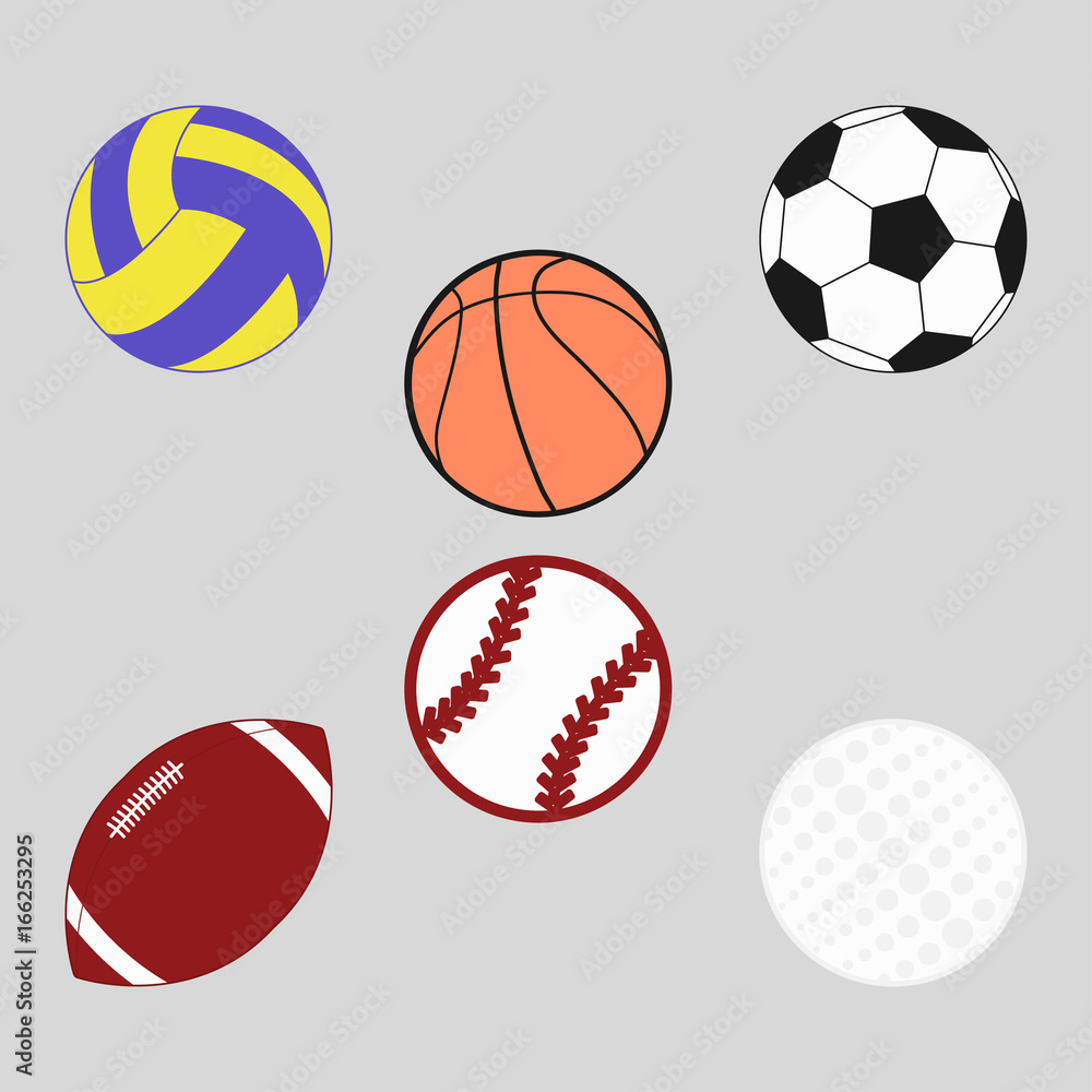Sports balls set for soccer Sports balls set for soccer