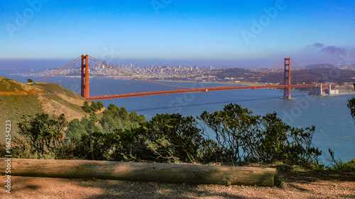Scenic view of Golden Gate bridge and San Francisco