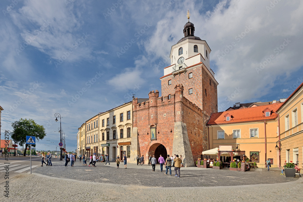 Cracow Gate in Lublin - obrazy, fototapety, plakaty 