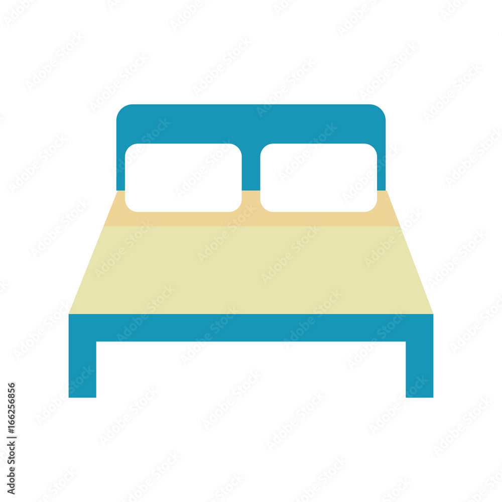 bed hotel isolated icon