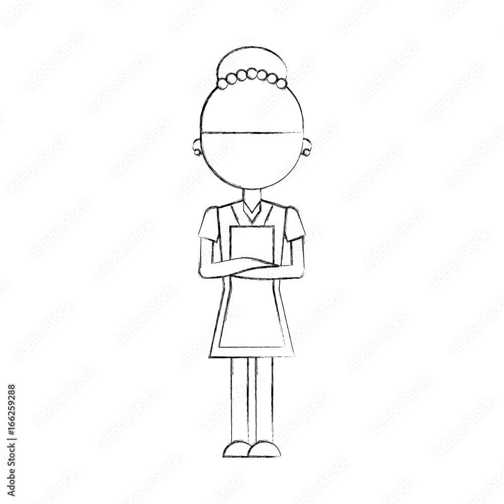 Housekeeper avatar character icon vector illustration design