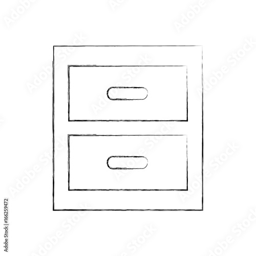 wooden drawer isolated icon