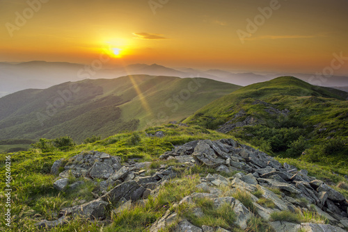 Fototapeta Naklejka Na Ścianę i Meble -  Sunset in the mountains