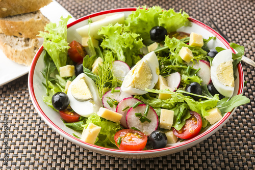 Light meal - salad with rucola