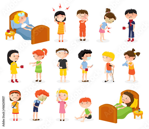 Sick Children Doodle Set
