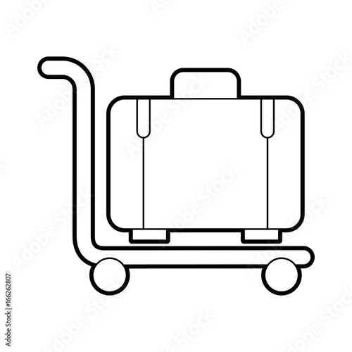 suitcase carrier isolated icon vector illustration design