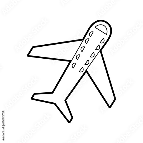 airplane flying isolated icon