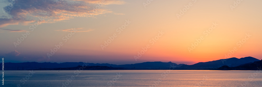 Sunrise on the islands off Marseille