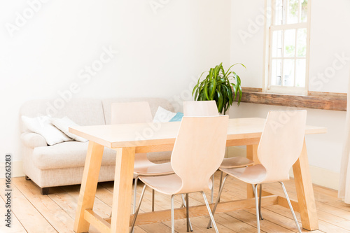 interior of simple living room © taka