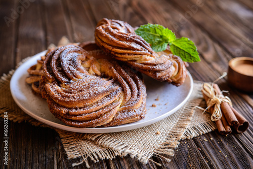 Kringle - Estonian cinnamon braid bread photo