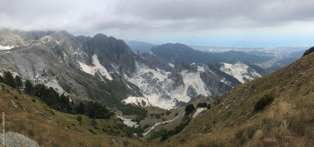 Marble mine view in Carrara Marble mine view in Carrara