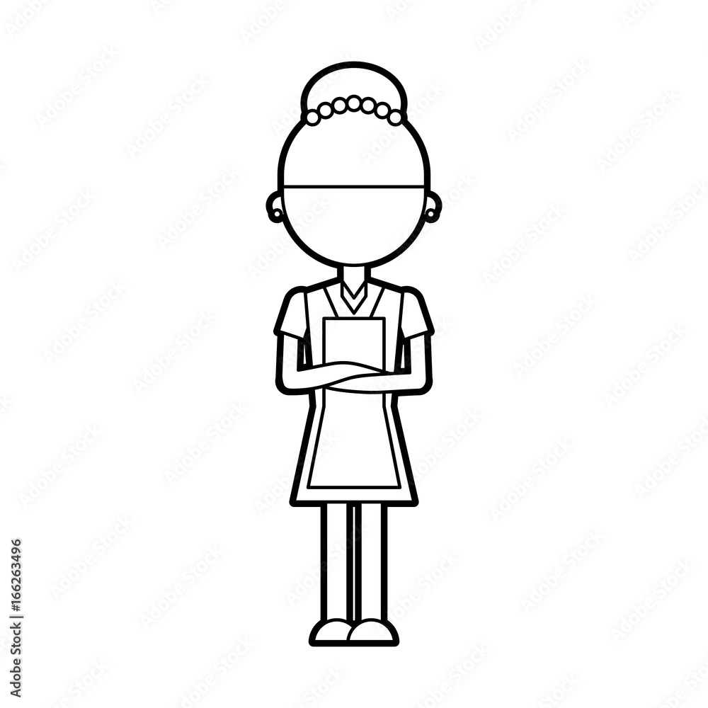 Housekeeper avatar character icon vector illustration design Housekeeper avatar character icon vector illustration design