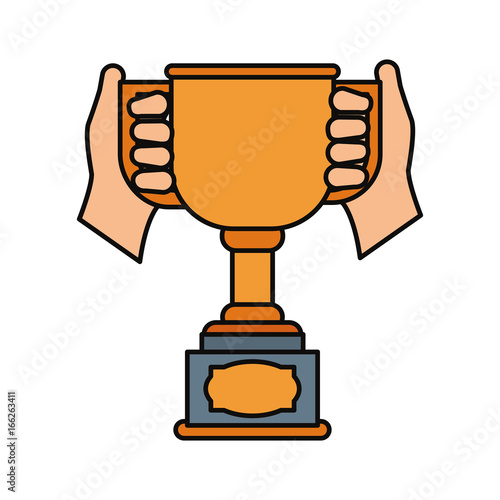 Trophy cup isolated