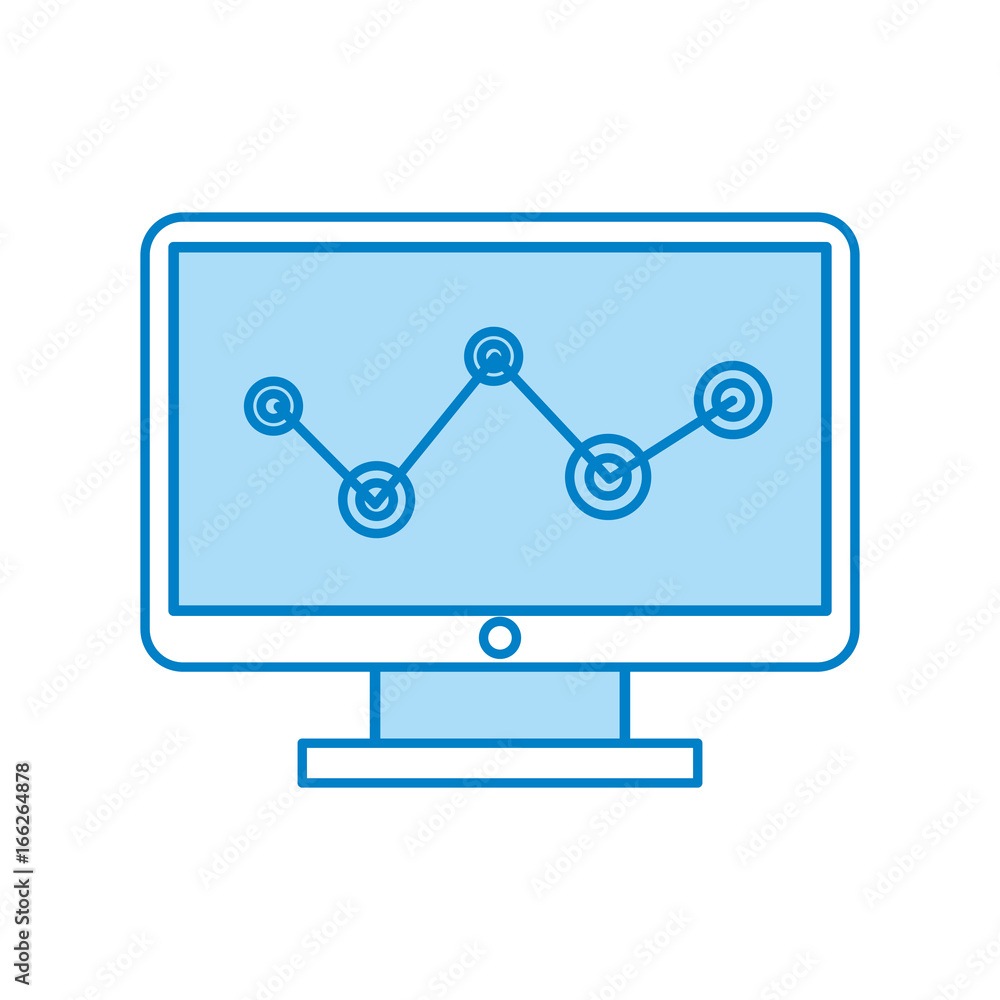 computer desktop with statistics computer desktop with statistics