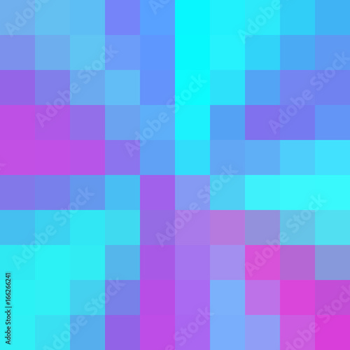 A vibrant pink and aqua blue mosaic abstract background image