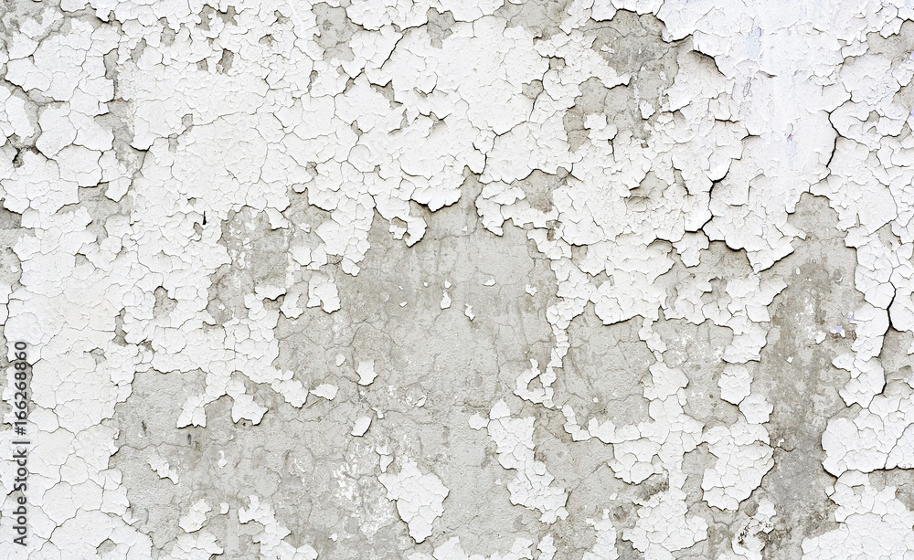 Naklejka premium Old cracked painted plaster wall