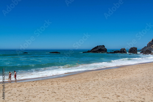Adraga beach in Almocageme, Portugal.