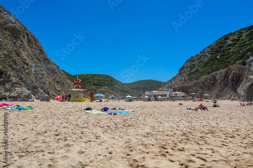 Adraga beach in Almocageme, Portugal.