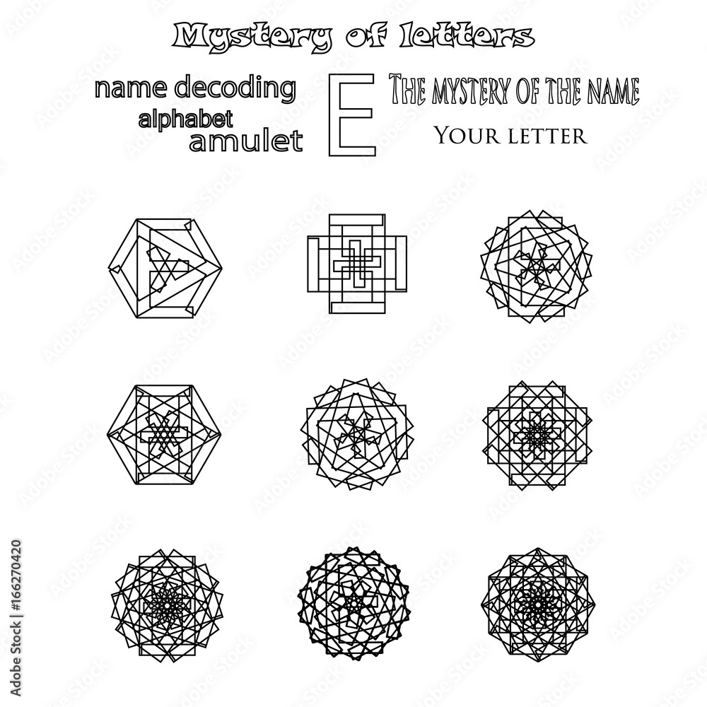 Fototapeta premium The mystery of the name family rune astrology prognostic