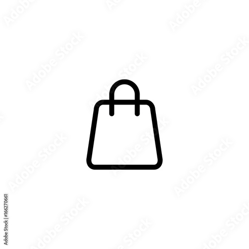 purse bag line icon black