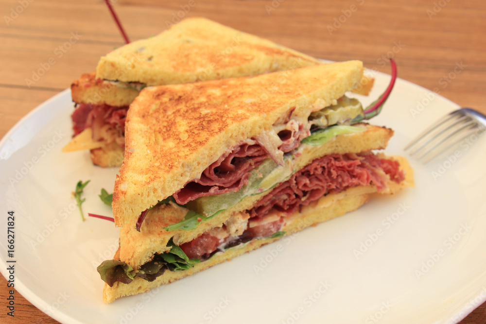 Fresh pastrami sandwich Fresh pastrami sandwich