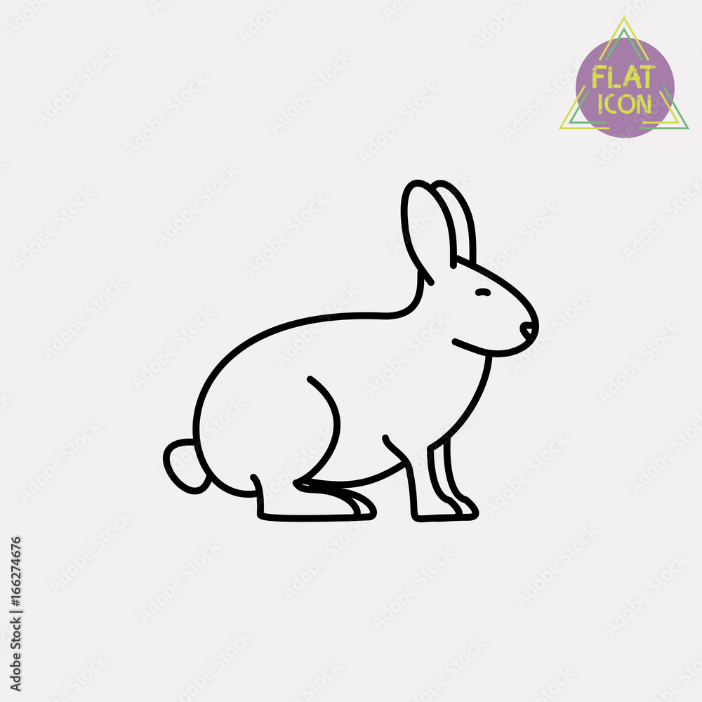 rabbit line icon