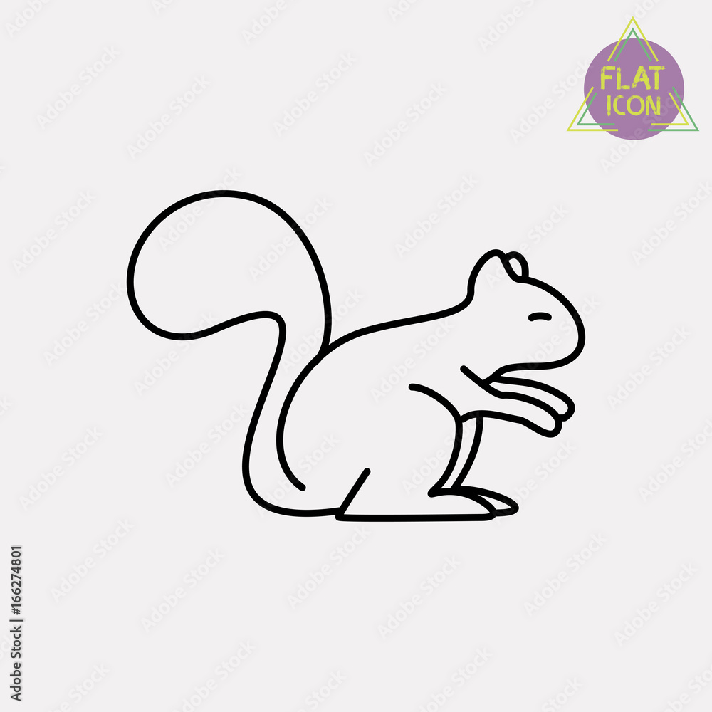 squirrel line icon squirrel line icon