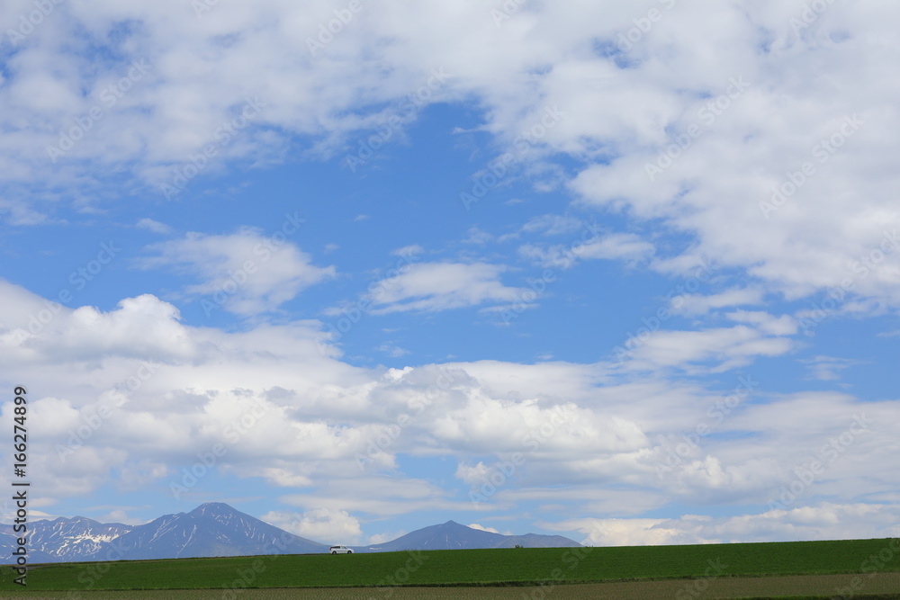 Landscape of Biei Hokkaido Japan