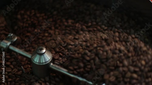 Roasting Coffee Beans in coffee mashine