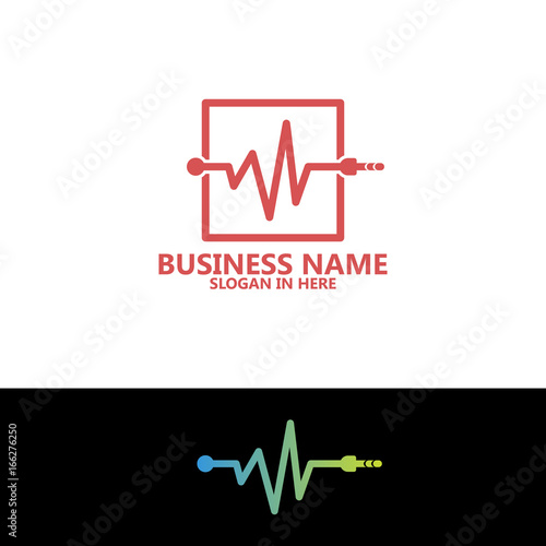  Cable Wave Logo Template Design